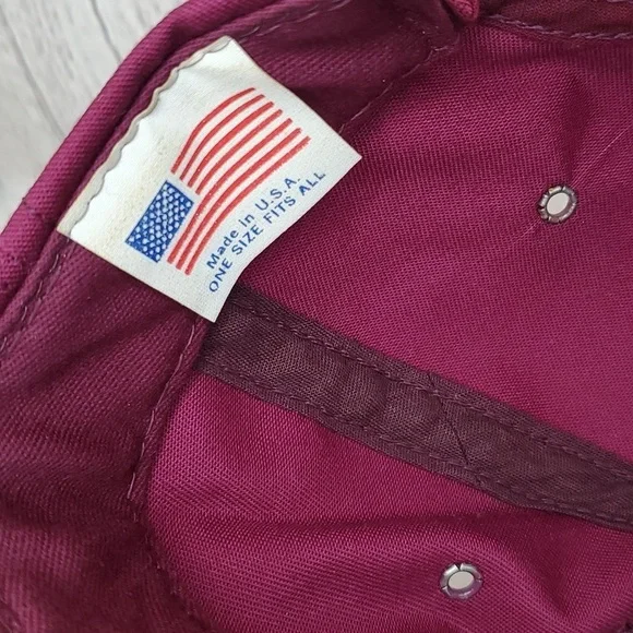 Vintage 90s Budweiser Bud Light Maroon Trucker Snapback Hat Cap Adjustable Strap - Picture 13 of 17